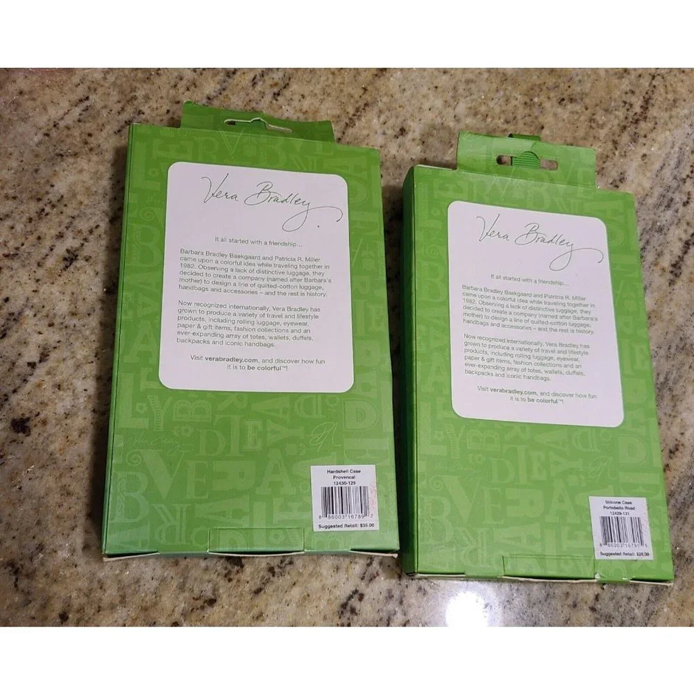 2~ Vera Bradley Provencal & Portobello Hardshell Silicone Cases. IPhone 4 & 4S